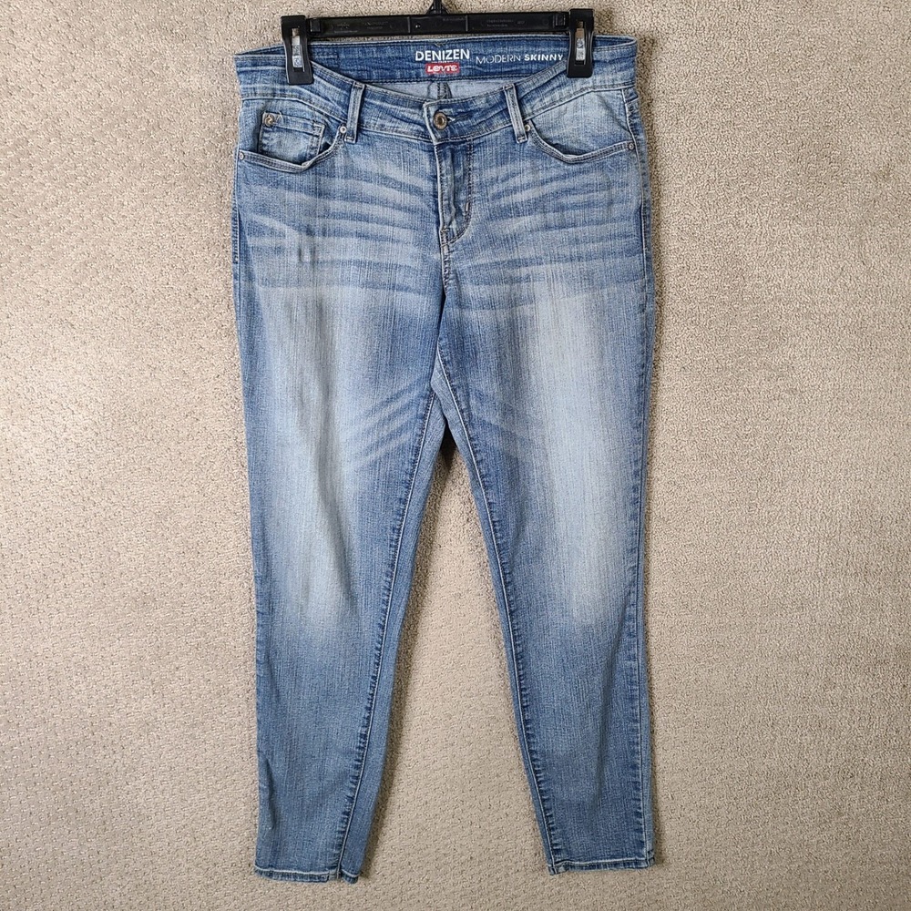 Levis‎ Jeans Womens 2M Blue Modern Skinny Mid Rise Denizen Medium Wash Stretch